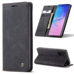 Convient pour samsung s9 plus - etui de tlphone portable  boucle magntique rtro bordeaux avec trois ...