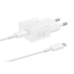 Samsung schnellladegerät, usb - c, 25w mit datenkabel, weiß Samsung schnellladegerät, usb - c, 25w mit datenkabel, weiß