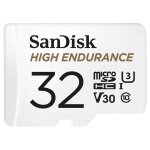 Sandisk - carte microsdhc haute endurante pour la vidosurveillance + adaptateur sd, 32 go, jusqu' 100mo ...