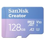 Sandisk creator - carte m�moire flash (adaptateur microsdxc vers sd inclus(e)) - 128 go - a2 / video ...