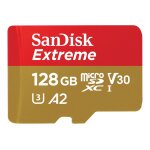 Sandisk extreme - carte mmoire flash (adaptateur microsdxc vers sd inclus(e)) - 128 go - a2 / video ...