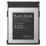 Sandisk pro - cinema - carte m�moire flash - 320 go - cfexpress de type b