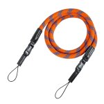 Sangle d'app. photo braid 120 , fermet. à clip, l. 120cm, orange / bl. Sangle d'app. photo braid 120 , fermet. à clip, l. 120cm, orange / bl.