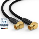 Premium sat cable 5 m � coaxial cable connector f angled 90 class a + � f - plug antenna cable for tv, ...