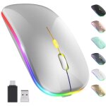 Saytay souris sans fil led rechargeable slim silent mouse 2. 4g portable mobile optique souris de bureau ...