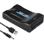 Scart to hdmi converter scart to hdmi audio video adapter adapters 1080p / 720p hd support pal ntsc secam ...