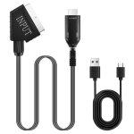 Scart vers hdmi convertisseur pritel vers hdmi vec cble hdmi adaptateur pritel pour tv, dvd, vhs, ...