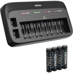 Schargeur de piles rechargeables - chargeur piles rechargeable avec 10 emplacements - chargeur pile nimh ...