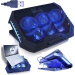 Scutum - ventilateur pc avec 6 ventilateurs et rtroclairage led bleu, accessoire pc, support pour ordinateur ...