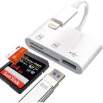 Sd card reader for iphone, memory card reader with usb adapter for camera, sd card viewer plug & play ...
