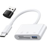 Sd / micro sd / usb3. 0 card reader, usb - c to usb3. 0 tf card reader otg usb tf type c memory adapter ...