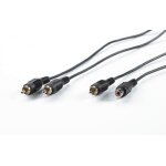 Secomp value - rallonge de c�ble vid�o / audio - rca m�le pour rca femelle - 10 m - blind� - noir