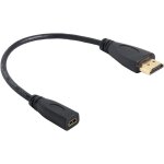 Senior - cble adaptateur micro hdmi femelle vers hdmi mle pour tablette et tlphone portable 20 cm[l506] ...