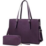 Senior - sac cabas femmes sac a main en pu cuir grand capacit sac ordinateur portable 15. 6 pouces impermabl ...