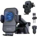 Senior - support tlphone voiture induction 15w, adaptateur usb - c allume - cigare 55w, support auto ...