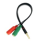 Sparateur audio jack 3. 5mm pour casque et micro, adaptateur d'extension aux, cordon pour ordinateur, ...
