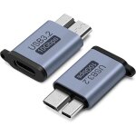 Sept - adaptateur usb c vers micro b (2 pack), c�ble usb 3. 0 10gbps pour disque dur usb c compatible ...