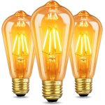 Sept - ampoule decorative e27 retro st64 4w dimmable, ac230v, 400lm blanc chaud 2700k, incandescence ... Sept - ampoule decorative e27 retro st64 4w dimmable, ac230v, 400lm blanc chaud 2700k, incandescence ...