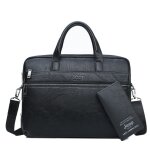 Serviette en cuir noir pour hommes, porte - documents pour ordinateur portable 13. 3 , sac à main à ... Serviette en cuir noir pour hommes, porte - documents pour ordinateur portable 13. 3 , sac à main à ...