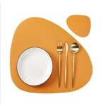 Set de napperons en cuir pu de forme irrégulière, imperméable à l'huile pour les tables de cuisine, de ... Set de napperons en cuir pu de forme irrégulière, imperméable à l'huile pour les tables de cuisine, de ...