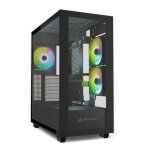Sharkoon rebel c60 black rgb atx rebel c60 rgb - bo�tier moyen tour - noir - rgb - fen�tre
