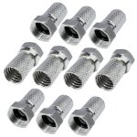 Shiba - ¿ c53619 - lot de 10 fiches / connecteurs / raccords sat f ¿8. 2 mm avec joint torique -  ...