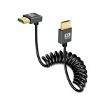 Shiba - cble hdmi court enroul 8k, rallonge hdmi mle  mle ultra mince cordon flexible 48gbps prise ...