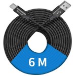 Shiba - câble usb c charge rapide 6m, extra long cable usb type - c tressé cordon compatible avec samsung ... Shiba - câble usb c charge rapide 6m, extra long cable usb type - c tressé cordon compatible avec samsung ...