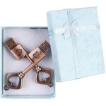Shiba - cl usb 32 go avec bote - paquet de 2, rtro en mtal, porte - cls d'amour pour mariage - gravure ...