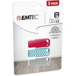 Shiba - , ecmmd8gm752p3wp01, lot de 3 cls usb 8 go multicolores - design sans capuchon, vitesse de lecture ...