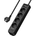 Shiba - multiprise usb 4 prises avec 3 ports usb chargeur de voyage (5v2, 4a / 12w) multiprises electrique ...