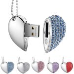 Shiliu - cle usb, premium impermable cl usb2. 0, 8go / 16 go / 32go cles usb type de coeur diamant ...