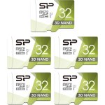 Silicon power lot de 5 cartes microsd haute vitesse avec adaptateur 32 go
