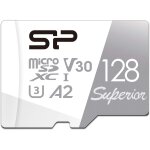 Silicon power carte micro sdxc uhs - i (u3) 128 go v30 4k a2 haute vitesse avec adaptateur