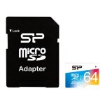 Silicon power elite - carte mémoire flash (adaptateur sd inclus(e)) - 64 go - class 10 - microsdxc uhs ... Silicon power elite - carte mémoire flash (adaptateur sd inclus(e)) - 64 go - class 10 - microsdxc uhs ...