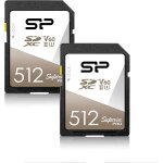 Silicon power superior pro uhs - ii lot de 2 cartes mmoire sdxc v60 r / w jusqu'a 280 / 170 mo / s 512 ...