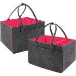 Sjzg - lot de 2 sacs a provisions en feutre avec compartiments - pliable et robuste - longues anses - ...