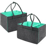 Sjzg - lot de 2 sacs a provisions en feutre avec compartiments - pliable et robuste - longues anses - ...