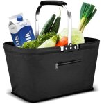 Sjzg - 22l panier de courses pliable, panier pique - nique grand sac de transport famille pratique avec ... Sjzg - 22l panier de courses pliable, panier pique - nique grand sac de transport famille pratique avec ...