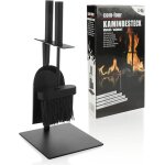 Sjzg - ® 3x pices ensemble de chemine en noir dans un format compact en mtal - serviteur chemine ...