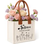 Sjzg - cadeau d'enseignant d'adieu ¿ sac de transport en toile avec poignées en cuir et imperméable ... Sjzg - cadeau d'enseignant d'adieu ¿ sac de transport en toile avec poignées en cuir et imperméable ...