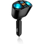 Sjzg - chargeur de voiture - adaptateur usb - rpartiteur allume - cigare - 120 w et 12 v / 24 v - voltmtre ...
