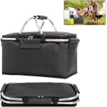 Sjzg - panier de courses isotherme pliable 18l, panier thermique avec fonction de refroidissement, panier ... Sjzg - panier de courses isotherme pliable 18l, panier thermique avec fonction de refroidissement, panier ...