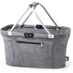 Sjzg - panier a provisions pliable durable en pet recycl avec cadre en aluminium, poignes pliantes ...