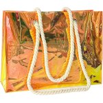 Sjzg - sac de courses holographique en pvc ¿ sac de transport rutilisable transparent avec effet arc ...
