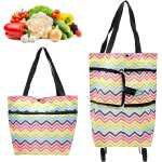 Sjzg - sacs de courses pliables avec roulettes, chariot de courses pliable, 2 en 1 shopping trolley pour ... Sjzg - sacs de courses pliables avec roulettes, chariot de courses pliable, 2 en 1 shopping trolley pour ...