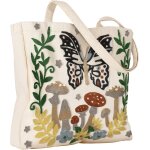 Sjzg - sac fourre - tout esthtique en toile brode pour femme ¿ sac fourre - tout en lin pour femme, ...