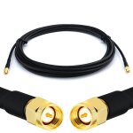Sma mle vers sma mle 12m rg58 cable coaxial - cble d'extension exterieur  faible perte rallonge etanche ...