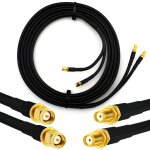 Sma m�le vers sma femelle 15m c�ble coaxial double - cable d'extension jumel� hf240 (lmr 240 �quivalent) ...