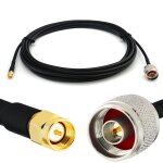Sma m�le vers n m�le 5m rg58 cable coaxial - c�ble d'extension exterieur � faible perte rallonge etanche ...